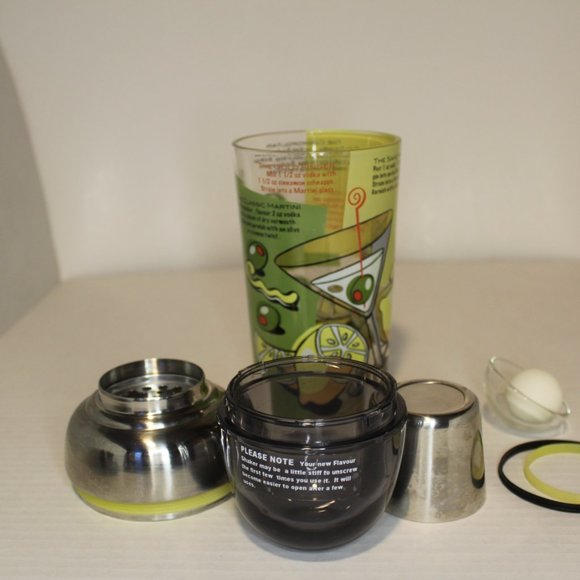 VTG 1950s glass and silver martini cocktail mixer retro - Picture 2 of 9